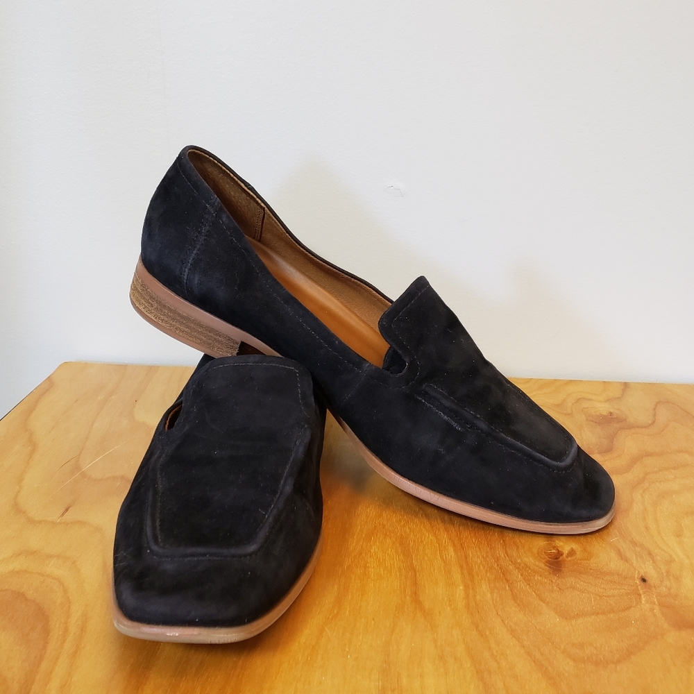 Franco Sarto Black Suede Flats
